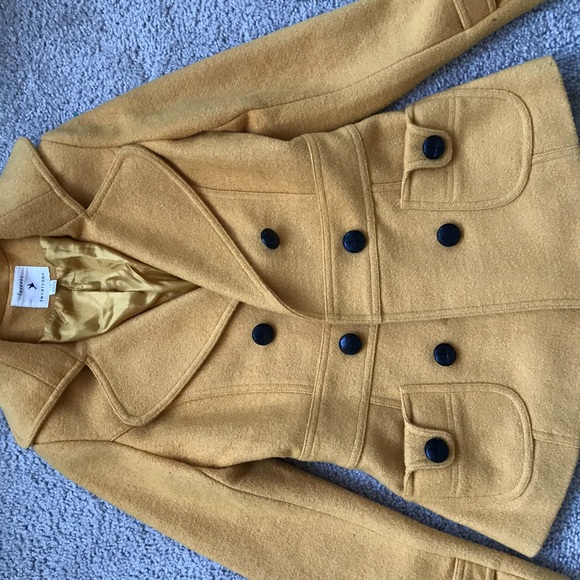 Forever 21 Jackets & Blazers - FOREVER 21 mustard peacoat sz.S+gift